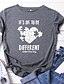 abordables T-shirts-T shirt Tee Femme Noir Blanche Jaune Imprimer Graphic Cœur du quotidien Fin de semaine Manche Courte Col Rond basique 100% Coton Normal Standard S