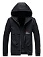 cheap Sale-Men&#039;s Jacket Spring &amp;  Fall Daily Sports Regular Coat Regular Fit Basic Chinoiserie Jacket Long Sleeve Print Letter Gray Black