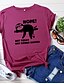 preiswerte T-shirts-Damen T-Shirt Grafik Text Buchstabe Druck Rundhalsausschnitt Grundlegend Oberteile 100% Baumwolle Weiß Gelb Rosa