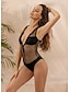 cheap One-Pieces-Women&#039;s One Piece Swimsuit Color Block Black Swimwear Bathing Suits