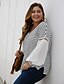 cheap Plus Size Tops-Women&#039;s Plus Size Blouse Shirt Striped Color Block Long Sleeve Patchwork V Neck Tops Basic Basic Top White