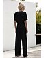 abordables Jumpsuits &amp; Rompers-Mujer Blanco Negro Rosa Mono Un Color