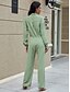 abordables Jumpsuits &amp; Rompers-Combinaison-pantalon Femme Couleur Pleine Ordinaire Vert Marron S M L XL