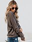 cheap Sweaters &amp; Cardigans-Women&#039;s Solid Colored Cardigan Long Sleeve Sweater Cardigans V Neck Fall White Brown