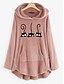cheap Hoodies &amp; Sweatshirts-Women&#039;s Graphic Pullover Hoodie Sweatshirt Daily Basic Cute Hoodies Sweatshirts  Yellow Blushing Pink Gray