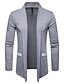 cheap Men&#039;s Sweaters &amp; Cardigans-Men&#039;s Cardigan Solid Colored Pocket Basic Casual / Daily Long Sleeve Sweater Cardigans Fall Winter V Neck White Light gray Black