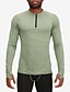 cheap Running &amp; Jogging Clothing-UABRAV Men&#039;s Long Sleeve Running Shirt Quarter Zip Tee Tshirt Top Athleisure Quick Dry Breathable Sweat wicking Gym Workout Performance Running Jogging Training Sportswear Solid Colored White Black