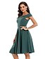 cheap Party Dresses-Women&#039;s A Line Dress Knee Length Dress Black Wine Army Green Navy Blue Sleeveless Solid Color Bow Summer Off Shoulder Sexy 2021 S M L XL XXL