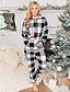billige Family Matching Pajamas Sets-Dame Polyester Dress S Svart