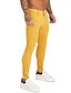 abordables Pants-Hombre chino Chinos Longitud total Pantalones Negocio Formal Color sólido Media cintura Vino Gris Claro Azul Marino Amarillo S M L XL / Otoño / Verano