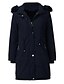 abordables Women&#039;s Coats &amp; Jackets-Femme Rembourré Longue Manteau Ample Veste Couleur Pleine Rose Claire Vin Noir