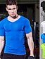 abordables Running &amp; Jogging Clothing-YUERLIAN Homme Manches Courtes Col en V Chemise de compression Chemise de course Tee-shirt Sommet Athlétique Athleisure Eté Spandex Séchage rapide Respirable Doux Aptitude Exercice Physique Spectacle