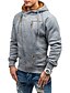 abordables Hoodies-Homme Sweat zippé Couleur unie Capuche Casual du quotidien Vêtement de rue non imprimable basique Frais Vêtement Tenue Pulls Capuche Pulls molletonnés Mince Manches Longues Gris Clair Gris Foncé