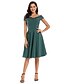 cheap Party Dresses-Women&#039;s A Line Dress Knee Length Dress Black Wine Army Green Navy Blue Sleeveless Solid Color Bow Summer Off Shoulder Sexy 2021 S M L XL XXL
