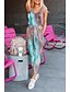 cheap Two Piece Sets-Women&#039;s Basic Blue Red Blushing Pink Jumpsuit Abstract Drawstring