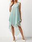 cheap Casual Dresses-Women&#039;s A Line Dress Short Mini Dress Blue Blushing Pink Black Light Green Sleeveless Ruffle Fashion Fall Winter Deep V Hot S M L XL XXL 3XL 4XL 5XL