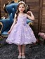 cheap Girls&#039; Dresses-Kids Little Girls&#039; Dress Jacquard Print Blue Purple Gray Above Knee Sleeveless Streetwear Cute Dresses Children&#039;s Day Slim