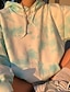 billige Hættetrøjer &amp; sweatshirts-Dame Pullover-hættetrøje Batikfarvet Daglig Basale Hættetrøjer Sweatshirts Blå Lyserød Grøn