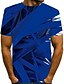 abordables T-Shirts-T-shirt Chemise Homme Graphique Abstrait Col Rond Manches Courtes Imprimer Standard Décontractée du quotidien Vêtement de rue Exagéré Spandex Rayonne / Eté