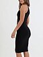 cheap Elegant Dresses-women&#039;s spaghetti strap o neck bodycon midi club party dress dark pink