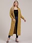 cheap Sweaters &amp; Cardigans-Women&#039;s Knitted Solid Colored Cardigan Long Sleeve Plus Size Sweater Cardigans V Neck Fall Winter White Black Yellow