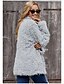 cheap Furs &amp; Leathers-Women&#039;s Solid Colored Fur Trim Basic Fall &amp; Winter Teddy Coat Regular Daily Long Sleeve Polyester Coat Tops Khaki