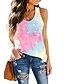 cheap Tank Tops-women&amp;amp; #39;s starry sky night 3d print tee shirt sleeveless loose fit yoga athletic workout tie-dyed tank tops