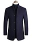cheap Best Sellers-Men&#039;s Trench Coat Overcoat Long Asian Size Coat Black Gray Wine Navy Blue Daily Basic Essential Fall &amp; Winter Stand Collar Regular Fit XS S M L XL / Long Sleeve