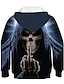 cheap Boys&#039; Hoodies &amp; Sweatshirts-Halloween Boys 3D Animal Skull Hoodie Long Sleeve 3D Print Spring Active Basic Polyester Rayon Kids Daily