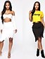 cheap Bottoms-Women&#039;s Daily Wear Sexy Skirts Solid Colored Cut Out White Black