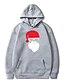 billige Christmas Tops-Herre Pullover-hættetrøje Grafisk Overdimensionerede Daglig Afslappet Hættetrøjer Sweatshirts Hvid Sort Blå