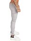 abordables Pants-Hombre chino Chinos Longitud total Pantalones Negocio Formal Color sólido Media cintura Vino Gris Claro Azul Marino Amarillo S M L XL / Otoño / Verano