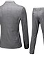 abordables New To Sale-Homme costumes Pantalon veste Gilet Pied-de-poule Standard Boutonnage Simple Polyester Pour des hommes Costume Gris Revers Cranté