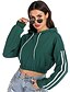 cheap Hoodies &amp; Sweatshirts-Women&#039;s Hoodie Solid Colored Basic Streetwear Hoodies Sweatshirts  Cotton Green