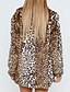 cheap Coats &amp; Trench Coats-Women&#039;s Leopard Print Fall &amp; Winter Coat Regular Party Faux Fur Coat Tops Yellow
