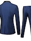 abordables New To Sale-Homme costumes Pantalon veste Gilet Couleur Pleine Boutonnage Simple Standard Polyester Pour des hommes Costume Bleu / Vin / Blanche - Col châle
