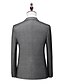 cheap New To Sale-Men&#039;s Suits Pants Blazer Waistcoat Houndstooth Regular Fit Single Breasted Polyester Men&#039;s Suit Gray Notch lapel collar