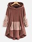 cheap Hoodies &amp; Sweatshirts-Women&#039;s Pullover Hoodie Sweatshirt Teddy Coat Solid Color Plain Front Pocket Daily non-printing Basic Hoodies Sweatshirts  Blushing Pink Brown Gray