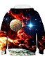 cheap Boys&#039; Hoodies &amp; Sweatshirts-Boys 3D Galaxy Hoodie Long Sleeve 3D Print Fall Winter Active Basic Polyester Rayon Kids 2-12 Years Outdoor Daily Indoor