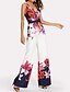 cheap Jumpsuits &amp; Rompers-Women&#039;s Elegant Daily Floral White Jumpsuit Floral