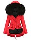 cheap Women&#039;s Coats &amp; Jackets-Women&#039;s Coat Fall &amp; Winter Daily Valentine&#039;s Day Regular Coat Loose Basic Jacket Long Sleeve Fur Trim Solid Colored Black Army Green Red