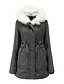 cheap Down&amp; Parkas-Women&#039;s Padded Parka Solid Colored Cotton Black / Blushing Pink / Wine M / L / XL