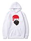 billige Christmas Tops-Herre Pullover-hættetrøje Grafisk Overdimensionerede Daglig Afslappet Hættetrøjer Sweatshirts Hvid Sort Blå