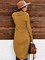 cheap Sweaters &amp; Cardigans-Women&#039;s Coat Solid Colored Basic Fall &amp; Winter Regular Coat Daily Long Sleeve Jacket Yellow