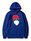 preiswerte Weihnachtsoberteile-Herren Pullover Hoodie Sweatshirt Grafik überdimensional Alltag Freizeit Kapuzenpullover Sweatshirts Weiß Schwarz Blau