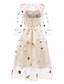 cheap Party Dresses-Women&#039;s A Line Dress Knee Length Dress Blushing Pink Beige 3/4 Length Sleeve Solid Color Embroidered Patchwork Fall Summer Round Neck Hot Sexy Party Slim 2021 S M L XL XXL