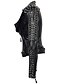 cheap Furs &amp; Leathers-Women&#039;s Solid Colored Rivet Punk &amp; Gothic Fall &amp; Winter Faux Leather Jacket Short Club Long Sleeve PU Coat Tops Black