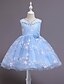 cheap Girls&#039; Dresses-Kids Little Girls&#039; Dress Jacquard Print Blue Purple Gray Above Knee Sleeveless Streetwear Cute Dresses Children&#039;s Day Slim