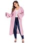 cheap Sweaters &amp; Cardigans-Women&#039;s Knitted Solid Colored Cardigan Long Sleeve Plus Size Oversized Sweater Cardigans V Neck Fall Winter White Black Blushing Pink