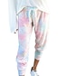cheap Pants-Women&#039;s Basic Print Jogger Full Length Pants Micro-elastic Daily Tie Dye High Waist Comfort Loose Blue Blushing Pink Rainbow Orange S M L XL XXL